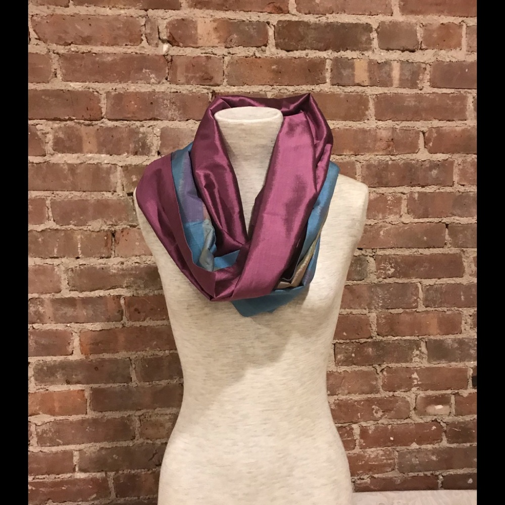Imperio Multicolor 100% Silk Rectangular Scarf. N… - image 2